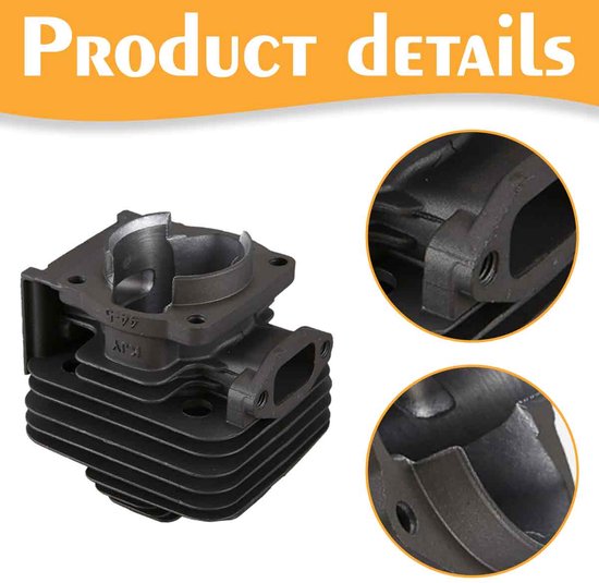 Zuigermontageset Motor - Compatibel 44mm 52cc cilindersets 1e44f-5 44f-5 44-5 Bg520 - Duurzaam en hittebestendig - Eenvoudige montage - Motorprestaties behouden - Voor onderhoud en reparatie - Zilver van BGMAXIMUM — afbeelding 4