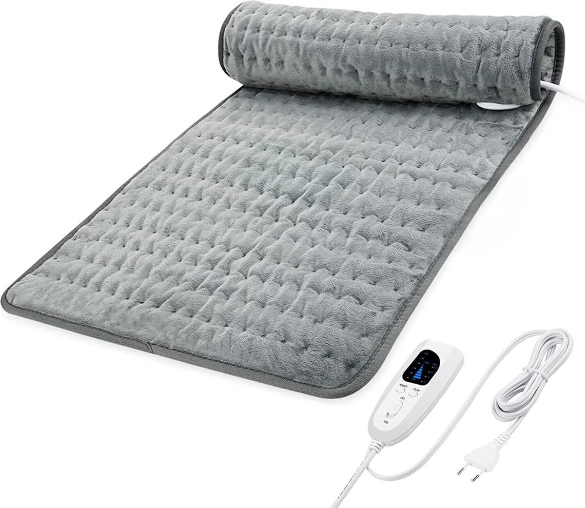 Elektrische deken, verwarmingskussen, 75 watt, 76 x 40 cm, 6 vermogensstanden, automatische uitschakeling en oververhittingsbeveiliging.