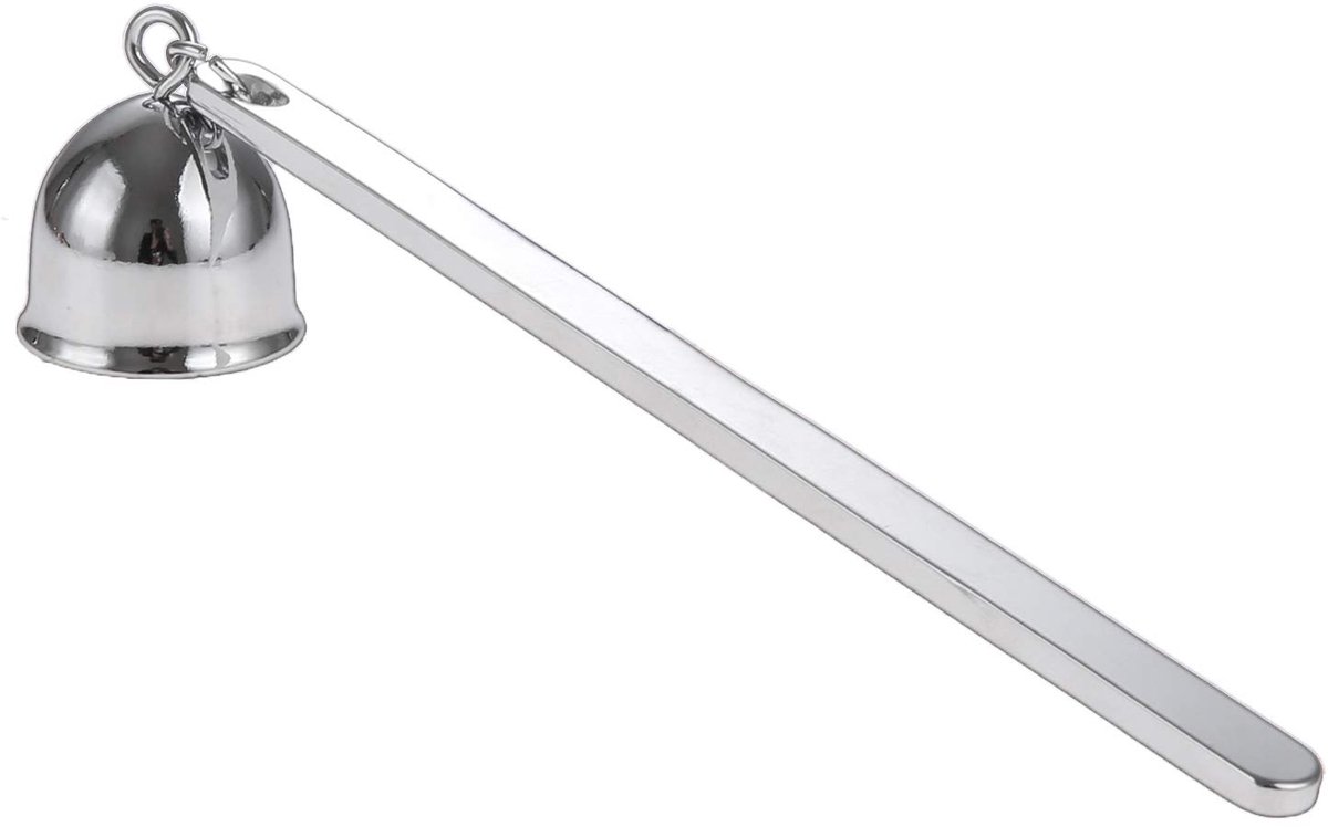 1 stuk - Kaarsendover - Roestvrij staal - Dooft kaarsen veilig - Ontwerp met lange steel - Ideaal voor kaarsenliefhebbers - Elegant cadeau - Klokvormig ontwerp - zilver