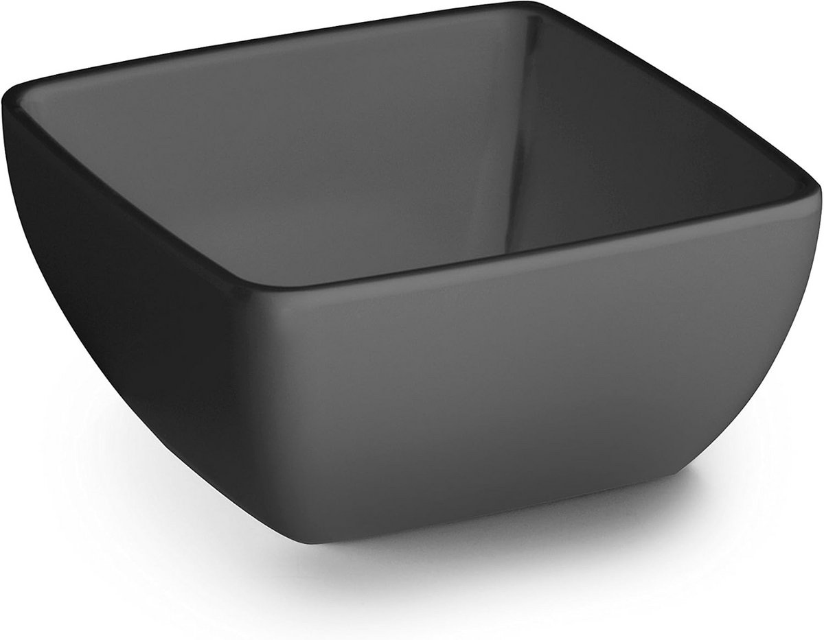 Klassieke Melamine Slakom Zwart 13x13x6 cm