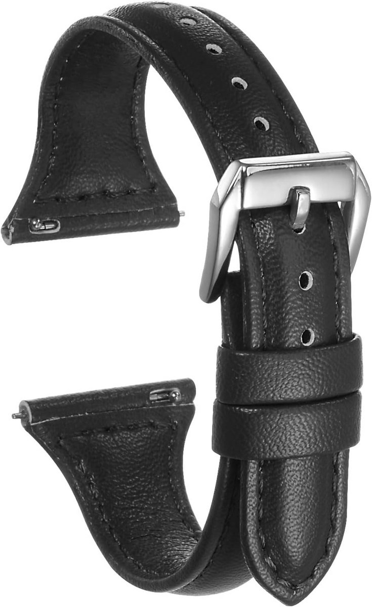 Echt Lederen Horlogeband 20mm met Snelle Klemsluiting - Elegant en Duurzaam