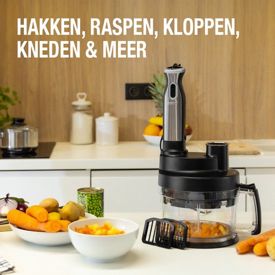 MPM - Complete Keukenmachine - Foodprocessor met Accessoires - Keukenrobot Zwart - 800W — afbeelding 4