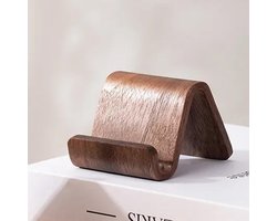 Oneay 1 stuk - Houten telefoonstandaard, universele bureautelefoonstandaard, geschikt voor alle smartphones en tablets