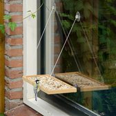 Houten vogelvoederbak - Grote capaciteit - Voor gebruik in de tuin