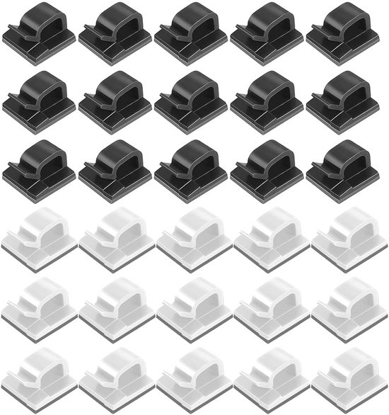 100 stuks kabelclips voor buiten licht clips snoer organizer zelfklevende draadclips mini haken kabeldraadbeheer houder voor auto kantoor thuis feeënlicht decoratie (helder, klein