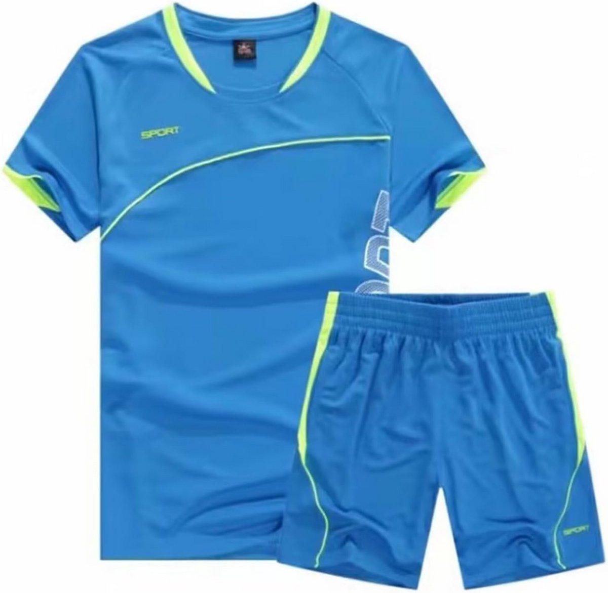 Voetbalshirt Set voor Jongens met Shorts en T-shirt - Beschrijving: Voetbalelite shirt met raglan mouwen en V-hals voor wedstrijden en trainingen