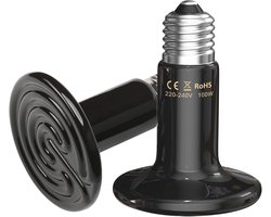 2Pcs Keramische Heat Emitter 100W voor Reptielen en Huisdieren