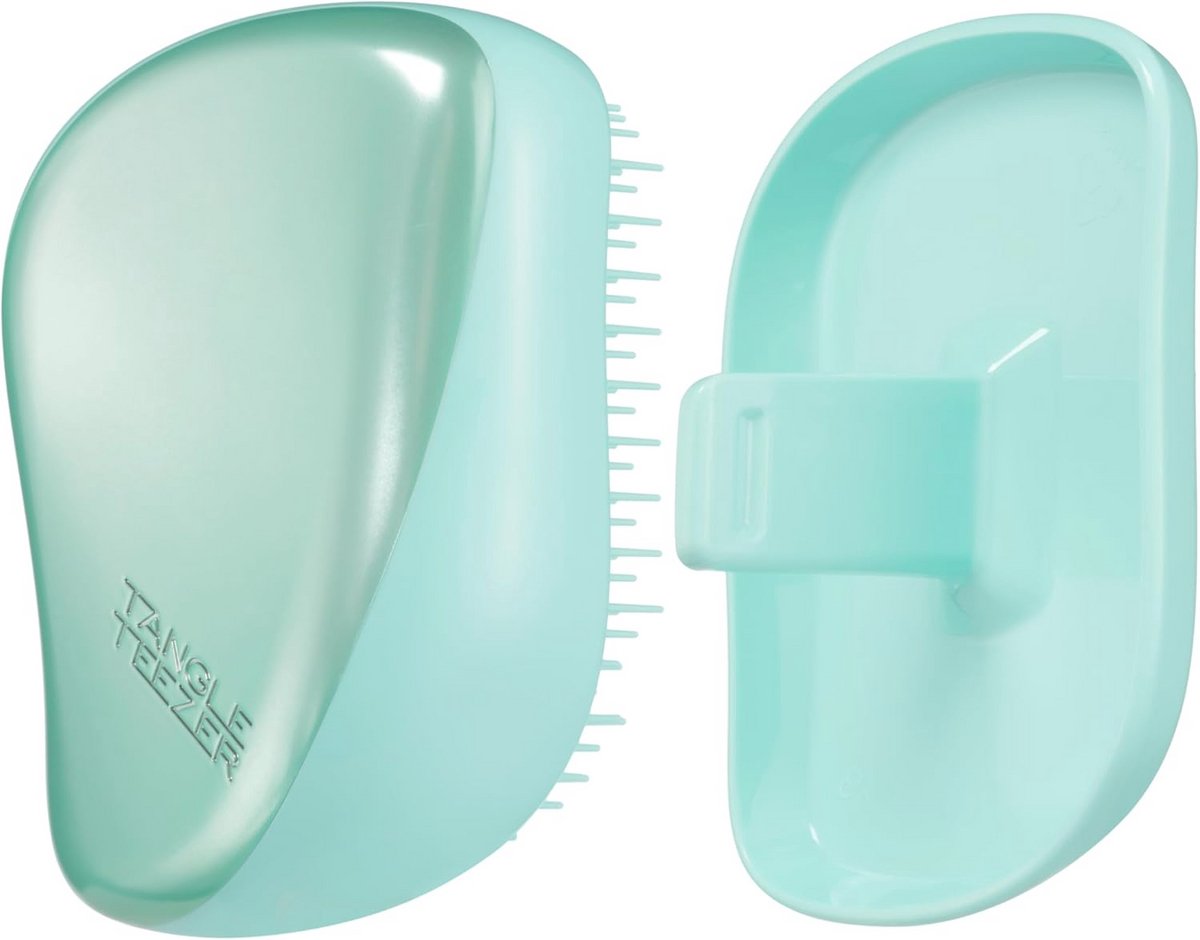 Compact Styler Ontwarborstel voor Haar in Teal Matte Chrome