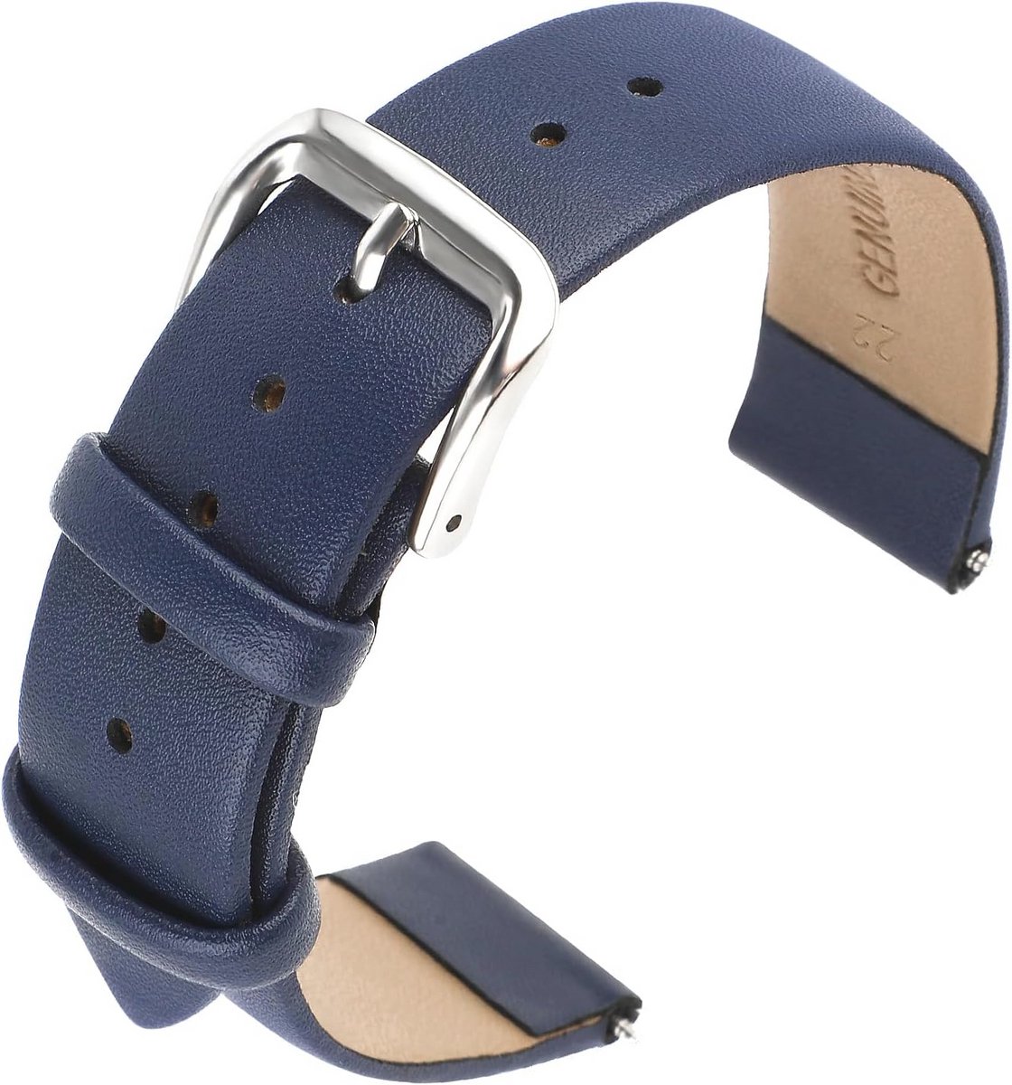 Leren Horlogeband 22mm | Zacht Kalfsleer | Snelle Bevestiging | Unisex Horlogeband