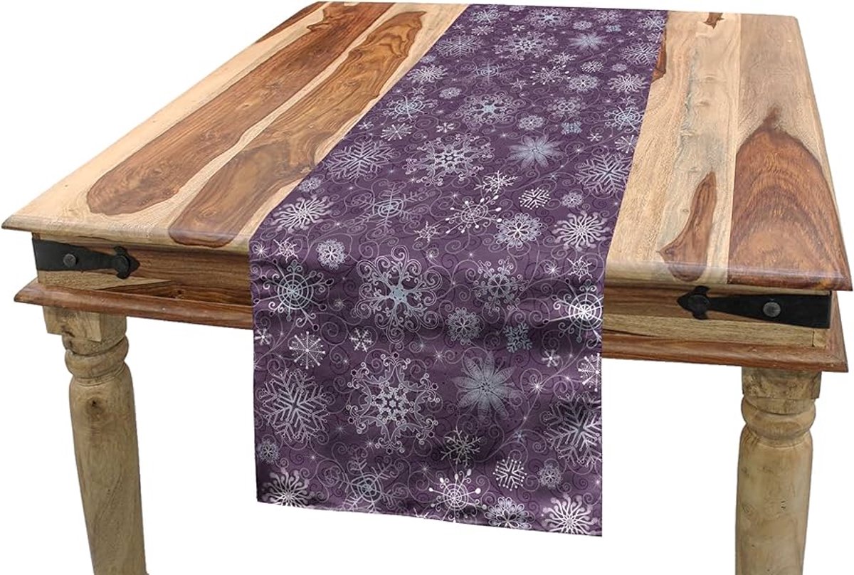 Sneeuwvlok Tafelloper - Eetkamer - 1 stuk - Lavender Violet - 40 x 225 cm
