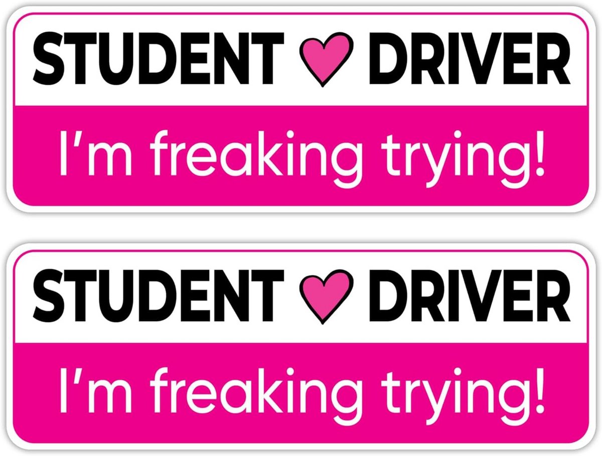 Magnetische studentenchauffeur sticker voor auto