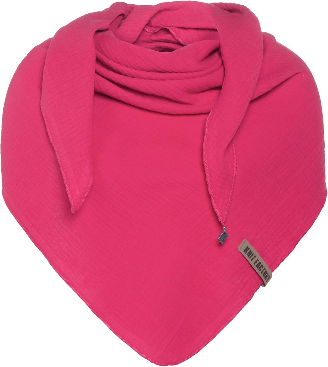 Oversized Driehoek Sjaal Dames - Luchtige Katoenen Omslagdoek - 190x85 cm