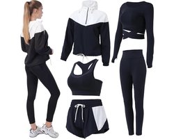 5-Delige Trainingsset voor Dames - Yoga Outfits en Sportkleding Set