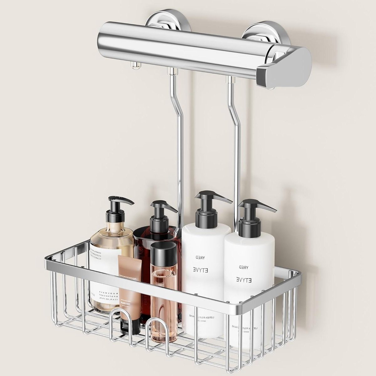 Allecta - Opknoping Douche Organizer Opslagrek - Roestvrij Staal - Geen Boren Nodig