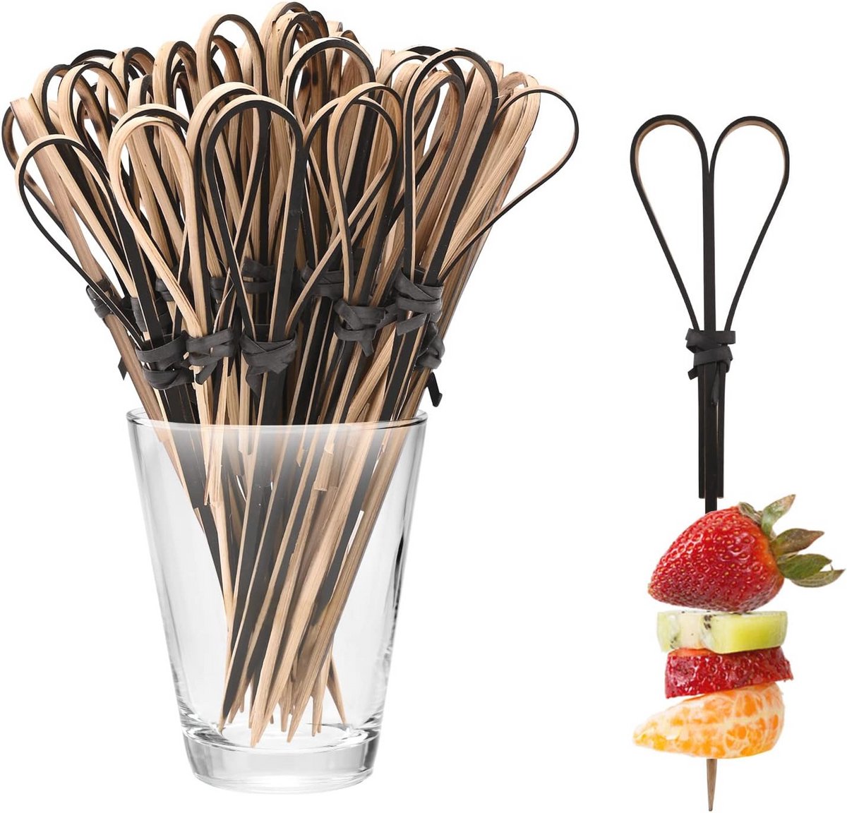 Natuurlijke Bamboe Cocktailsticks - 100 Stuks Voedselprikkers voor Drankjes en Hapjes
