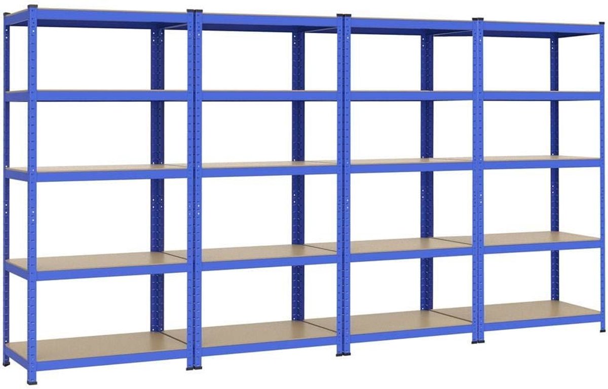 Zware Lasten Opbergrek 180x90x45 cm - 1325 kg Draagvermogen - Verstelbaar met 5 MDF Platen