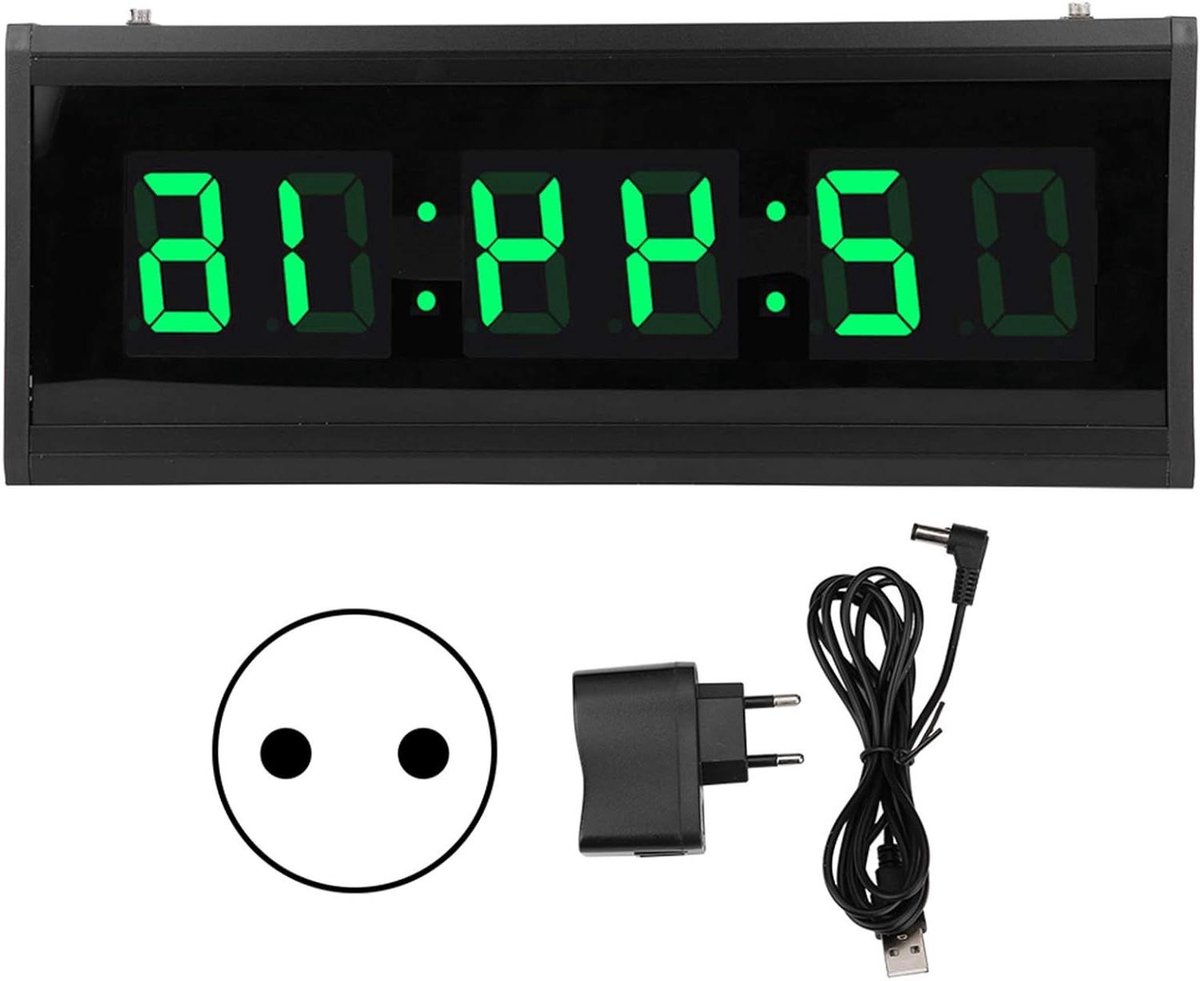 Digitale wandklok Groot display, LED-wandklok Eenvoudige 100 240 V digitale klok Veelzijdig Duurzaam voor op kantoor(#1)