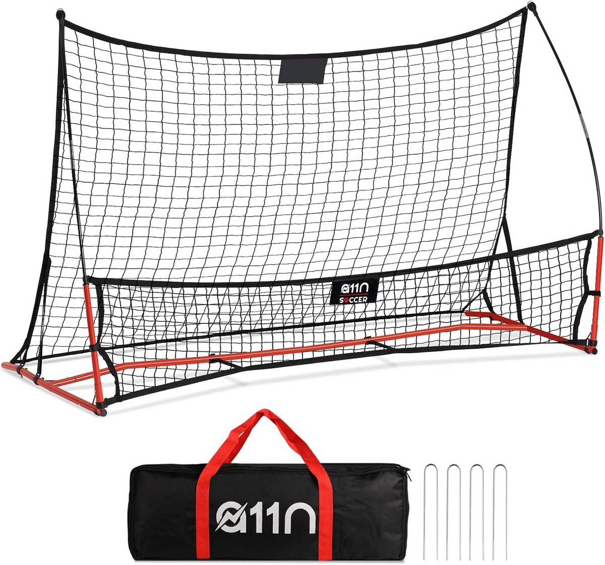 Draagbare Voetbal Rebounder 2-in-1 Trainingsoefenrek 213x152 cm