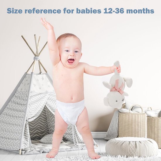 Biologisch Katoen Knuffel - Zacht Baby Speelgoed 18cm (Beer Wit) van Hip Angleletjes — afbeelding 2