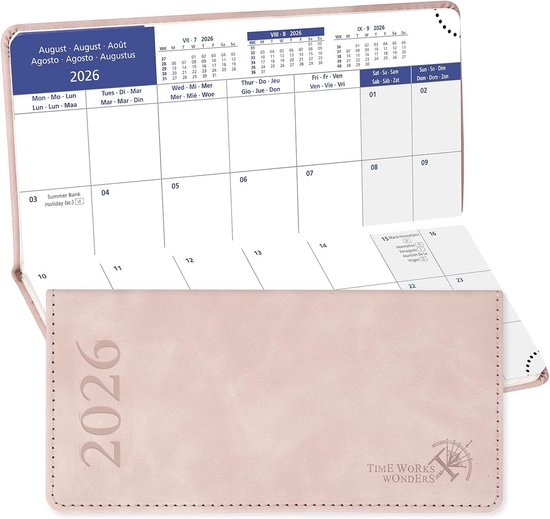 Kleine Bureau Kalender 2026 - Januari 2026-Juni 2027 Planning | Gezinskalender - Voor Gezin