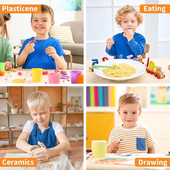 Natuce Blouse Waterdicht Schilderschort voor Kinderen Met Lange Mouwen