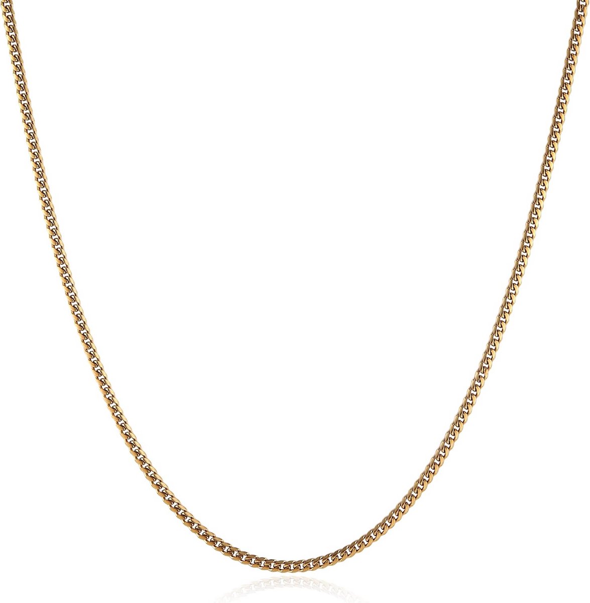 Cubaanse Schakelketting Heren Jongens 3.5mm RVS Goudkleurige Hiphop Ketting 40-76 cm
