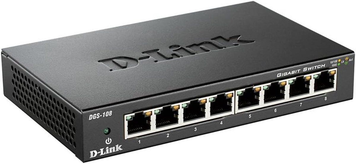 Switch met 8 poorten – Onbeheerde Netwerk Switch voor Snelle Verbindingen