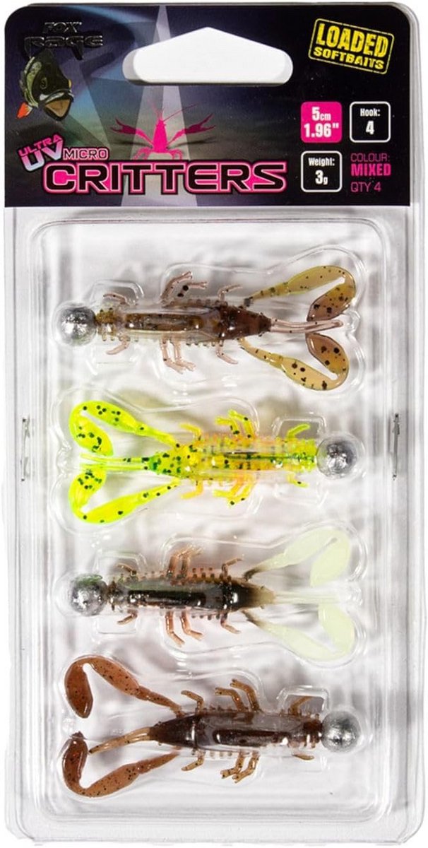 Micro Critter Kunstaas 5cm - Geschikt voor Watervissen - Gemengd Kleurenset