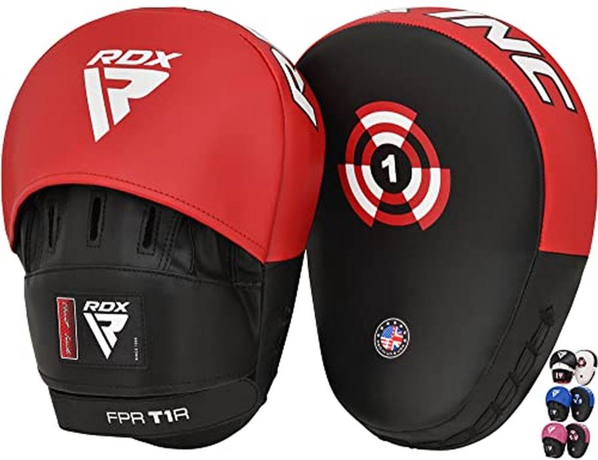 Bokspads Focus Wanten voor MMA, Kickboxing en Martial Arts | Curved Hook en Jab Target Hand Pads | Padded Coaching Strike Shield