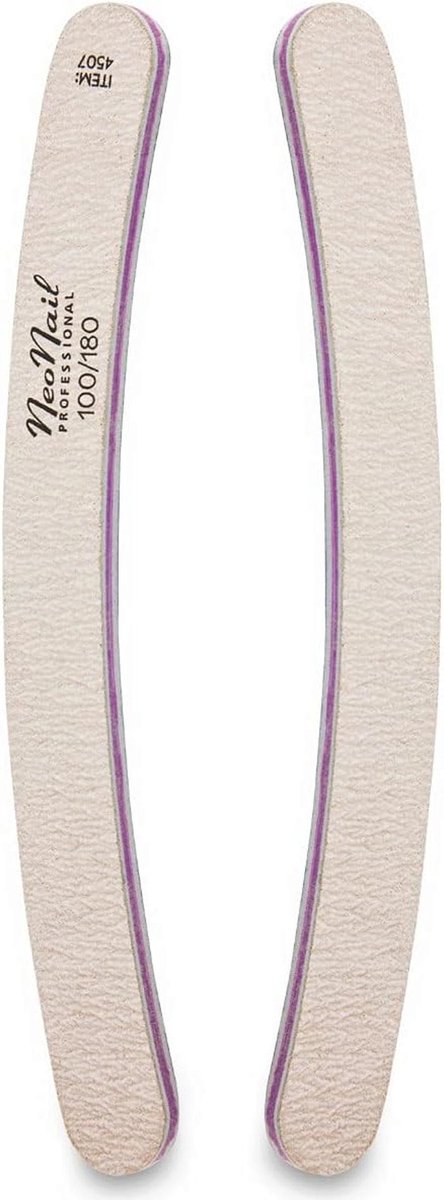 Gebogen Nagelvijl 100/180 Grijs - Perfect voor Nagelverzorging