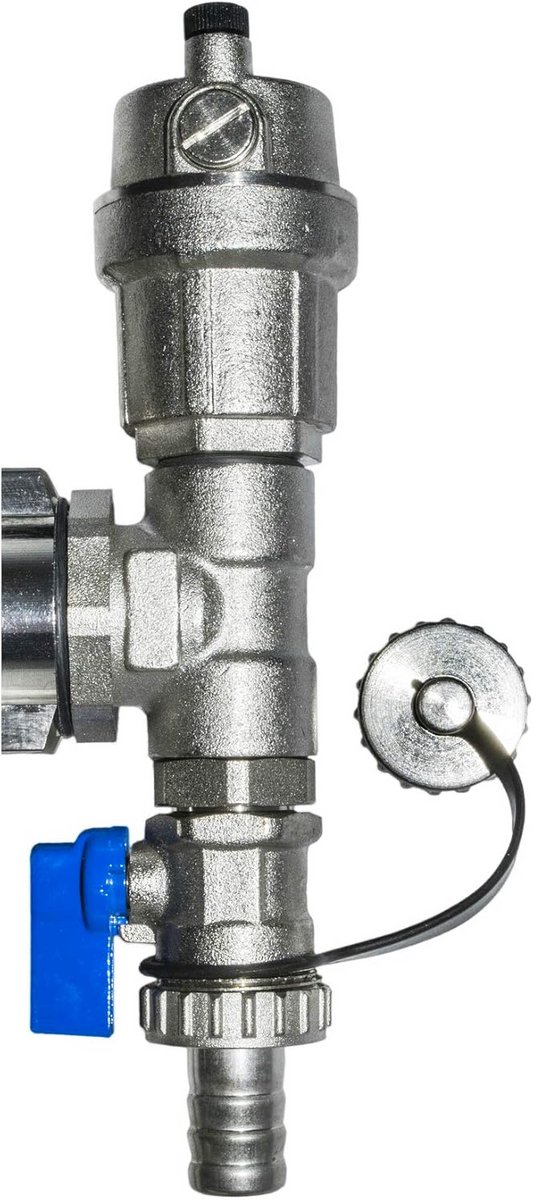 Verdeelunit Verwarming met 4 Kringen, Flowmeters, Kogelkranen en Thermometer