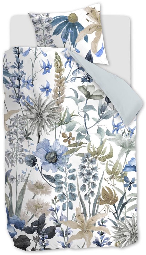 Beddinghouse Sybil dekbedovertrek - Eenpersoons - 140x200/220 - Blauw