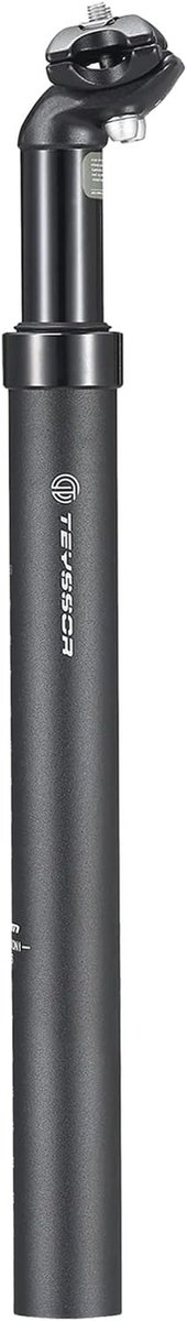 Verende Zadelpen - Fietszadelpen - Comfortabel Fietsen - Verstelbare Veerspanning - 27.2 30.9 31.6 mm - Zwart