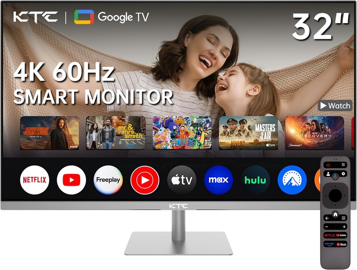 32 Inch 4K Smart Monitor met Streamingfunctie en Bluetooth