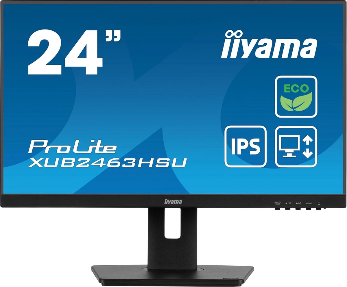 24 inch Monitor met IPS Paneel, 3ms Reactietijd, HDMI/DP en Geluid