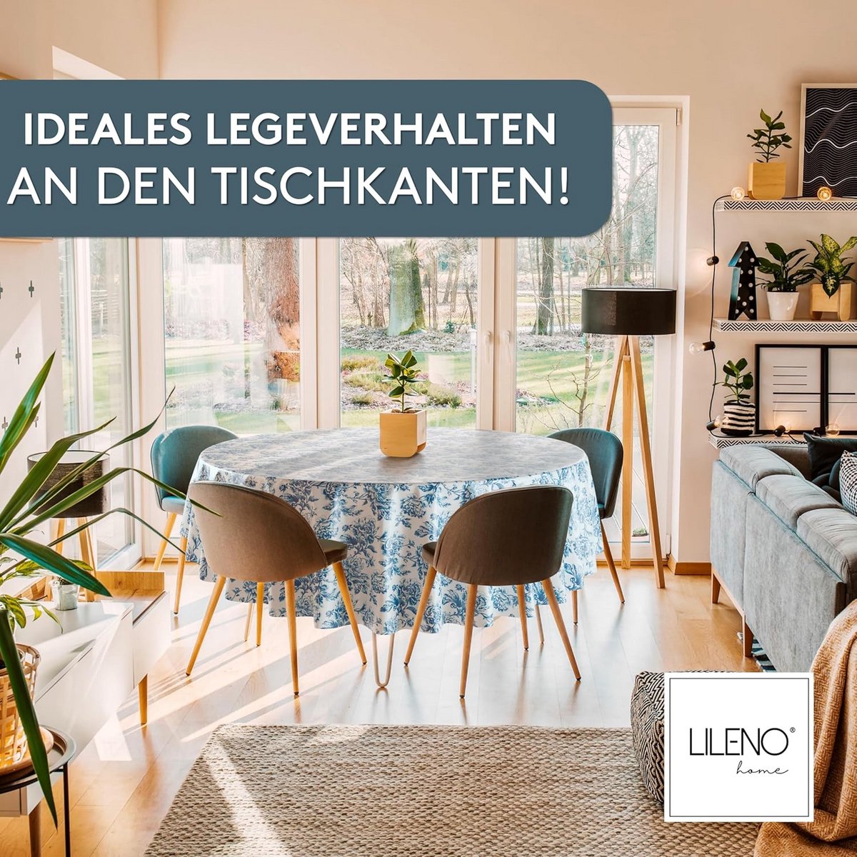 Afwasbaar Tafelkleed 140 cm Rond - Waterafstotend in Engels Roze BAU Motief