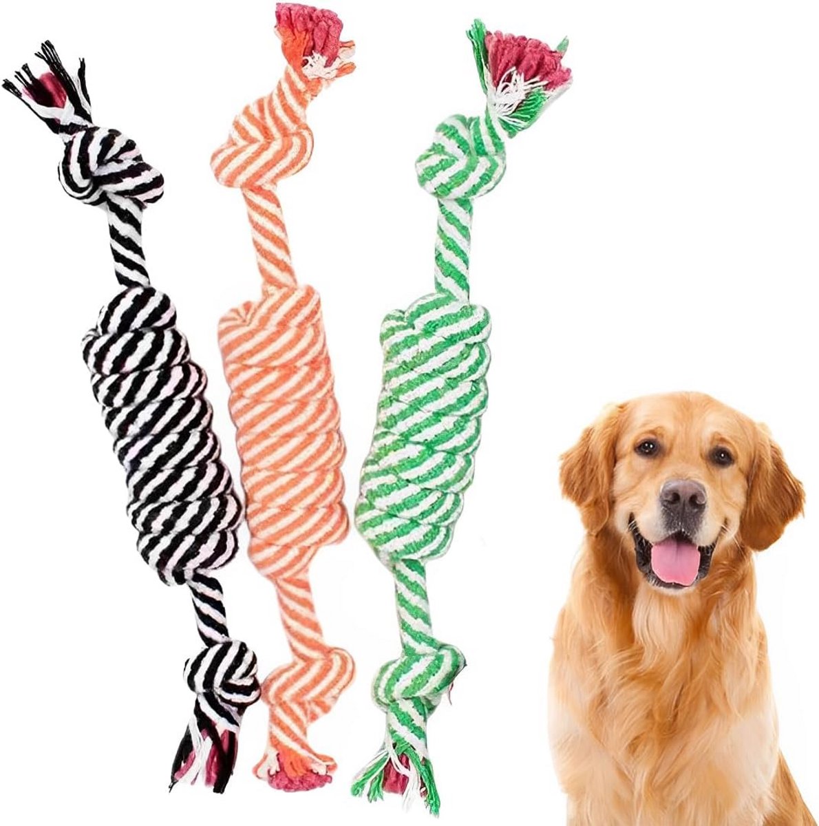 Interactief Hondenspeelgoed - 3 Stuks Snoepvorm Touw voor Honden