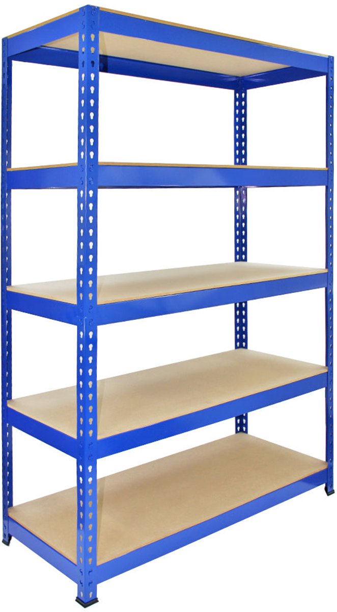 Blauwe Heavy Duty 5-Laags Stelling 120cm