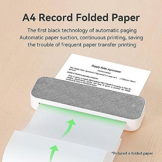 A4 Roul Paper Thermal Printer Paper - 2 Pack A4 Roll for Invoices and Sketch Printing ...