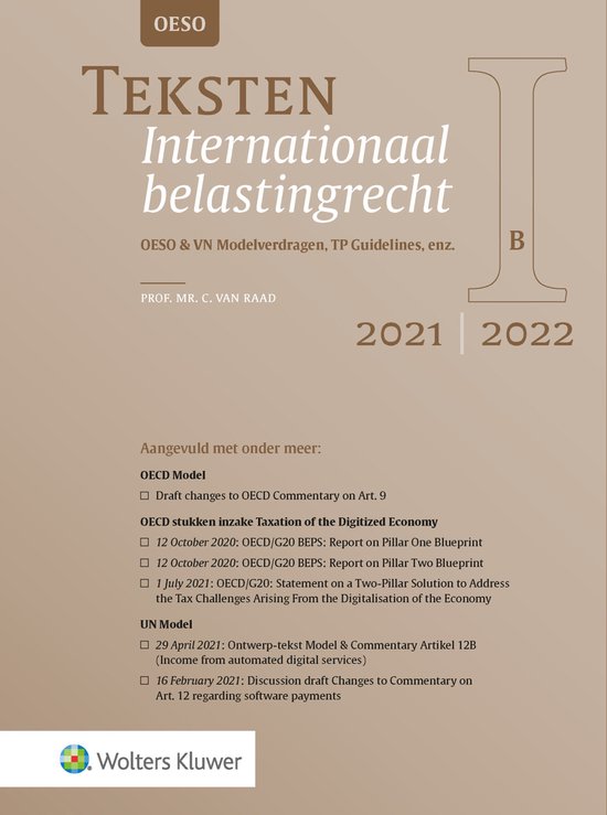 Teksten Internationaal belastingrecht 2021/2022 - cover