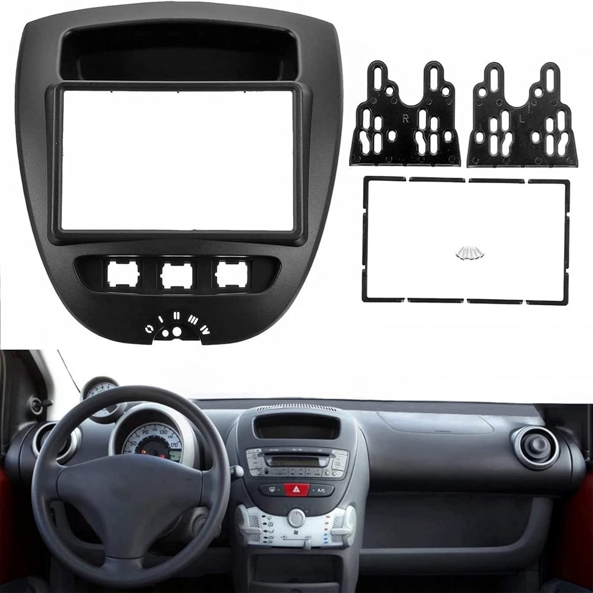 Dubbele DIN Autoradio Facia voor Auto Stereo – Compatibel met Diverse Modellen