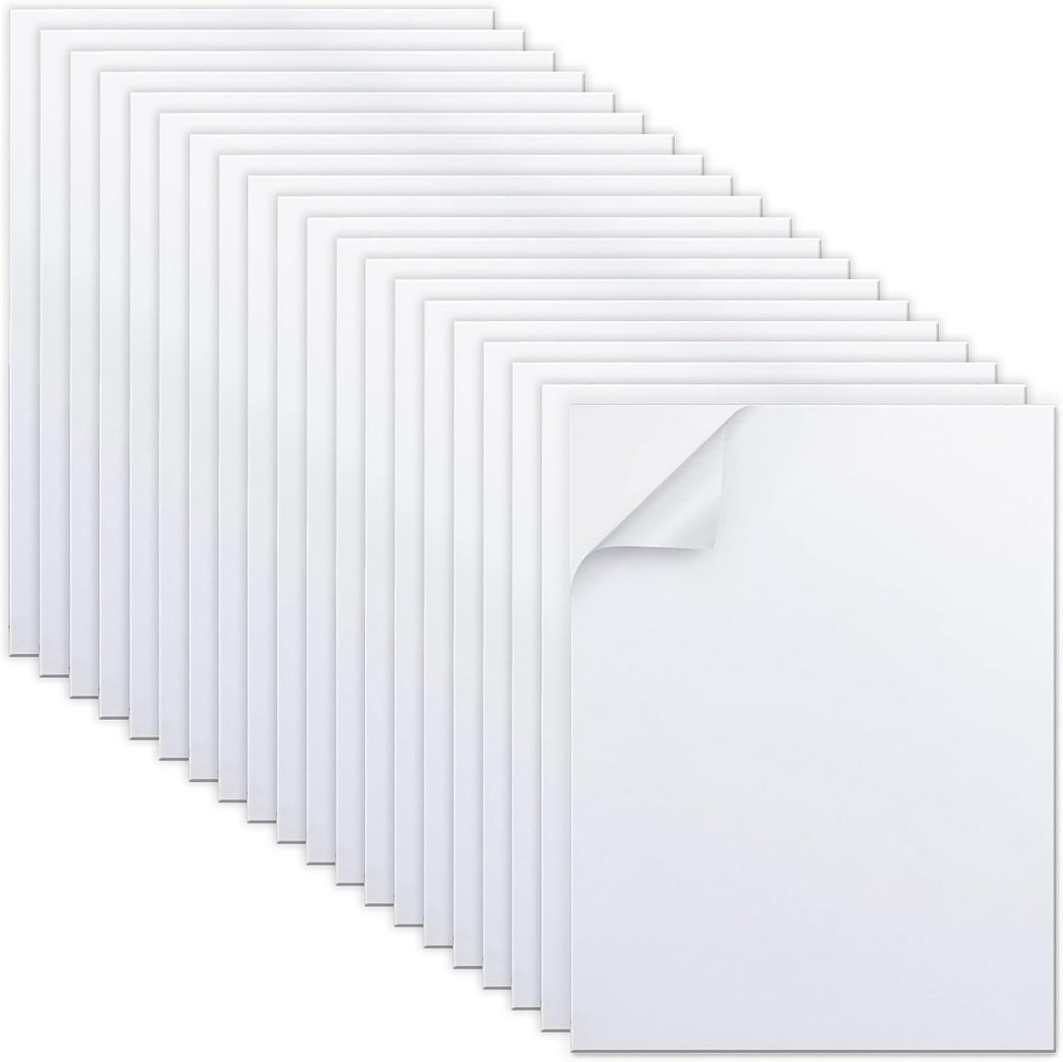 Zelfklevende Witte Schuimrubber Platen - 20 Stuks A4, 2 mm Dikte voor Knutselen en Scrapbooking