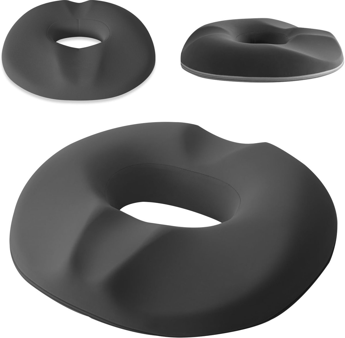 IMPERATORIS® Ergonomisch Zitkussen met Rugsteun - Memory Foam Staartbeen Kussen met Anti-Slip Onderlaag - Voor Bureaustoel en Auto -‎ 610 g