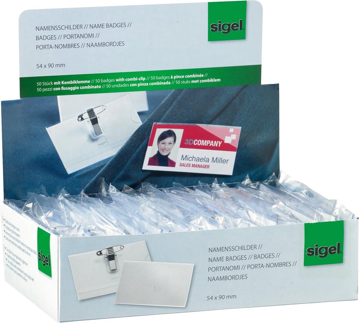 Professionele naambordjes met combilijm - 5 Stuks