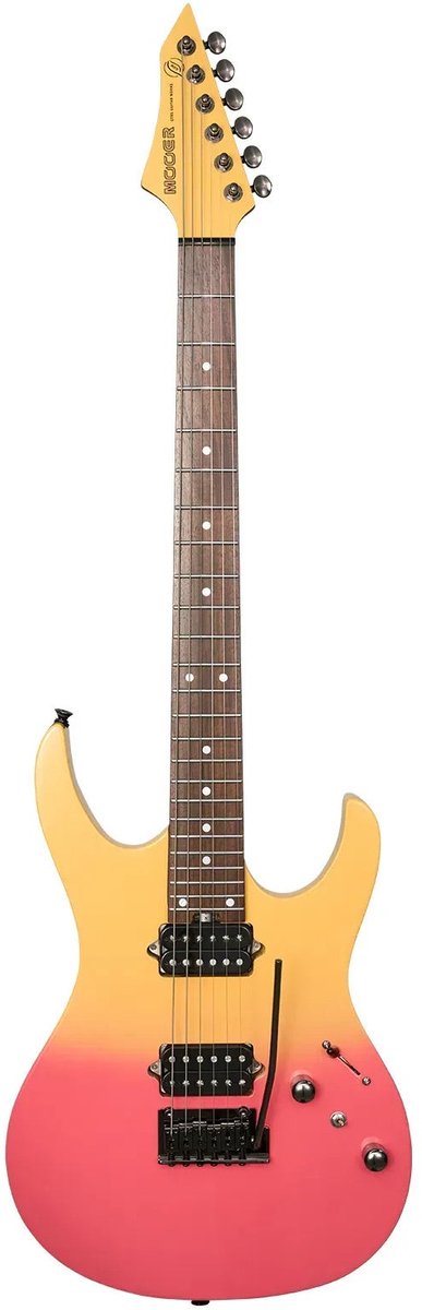 Mooer MMT50 Yellow-Pink Gradient elektrische gitaar met gigbag
