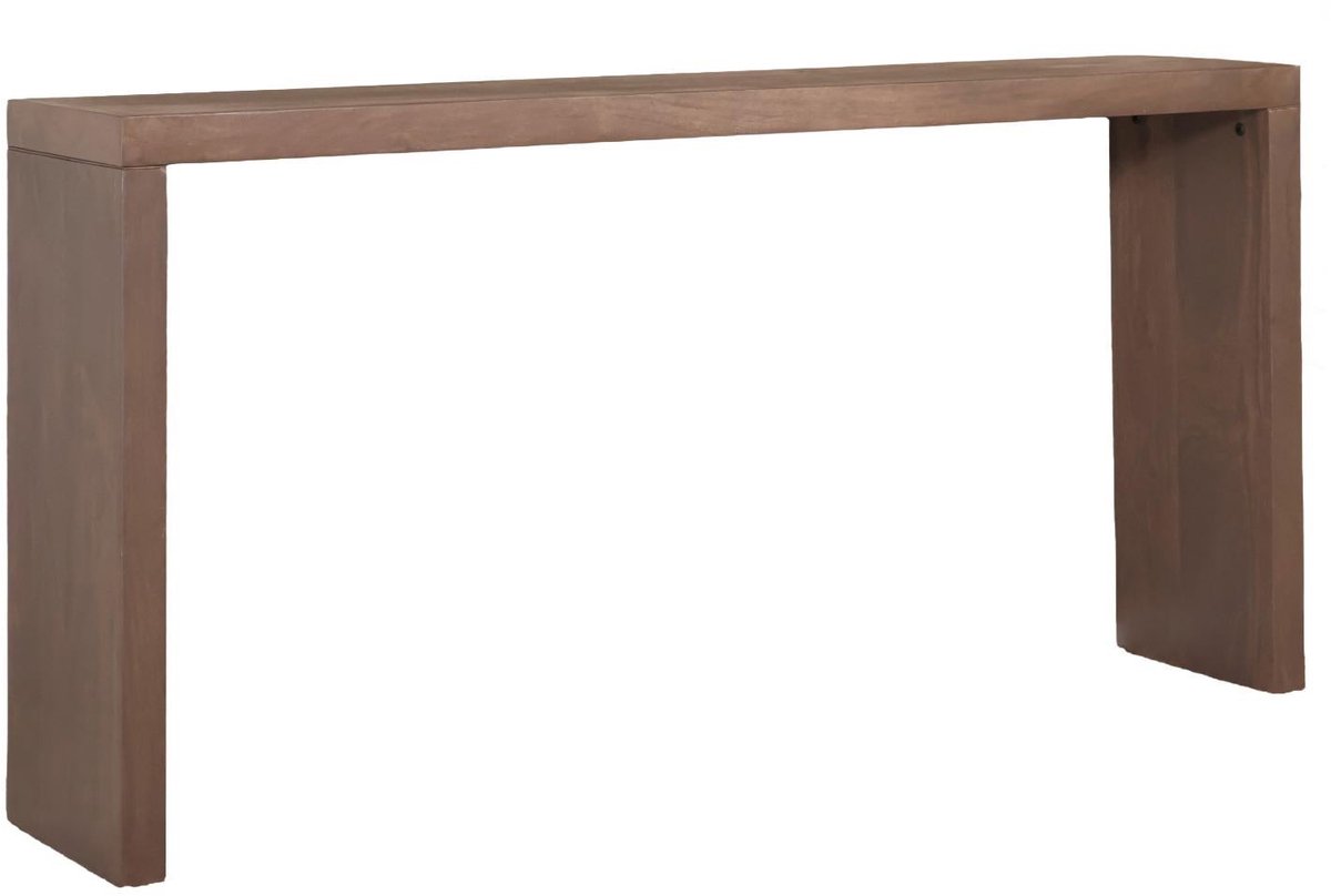 Lizzely Garden & Living Bijzettafel 150cm duurzaam mangohout Randy walnoot industrieel side table