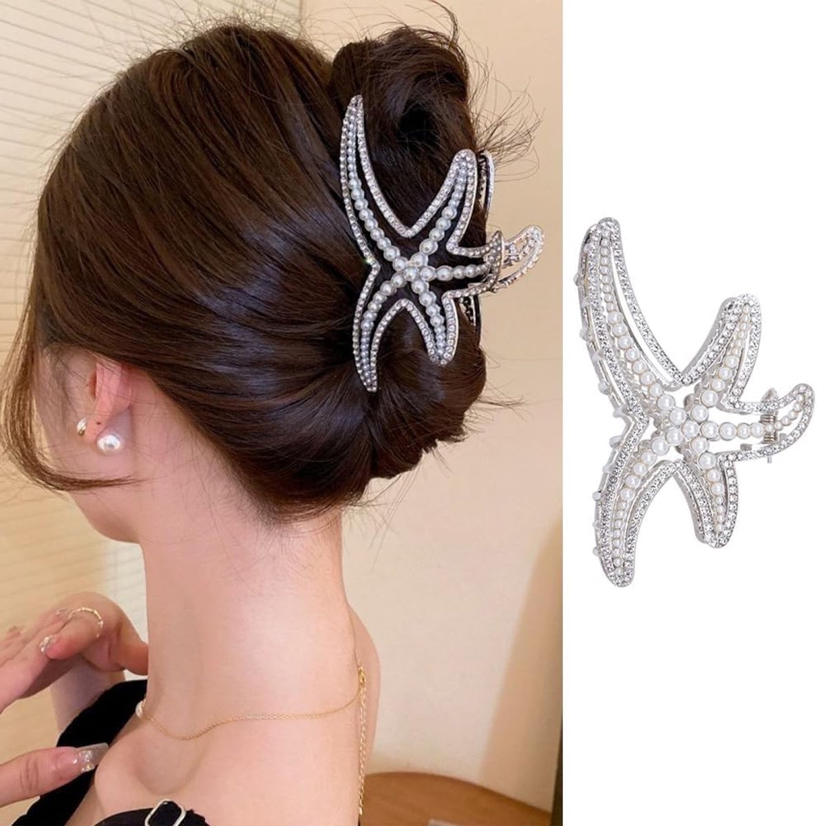 Haarspelden met Sterrenzeester - Mode - Zomer - Haaraccessoires voor Vrouwen - Zilver