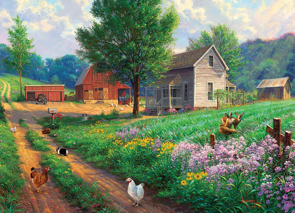 Cobble Hill legpuzzel Farm Country - 1000 stukjes puzzel volwassenen.