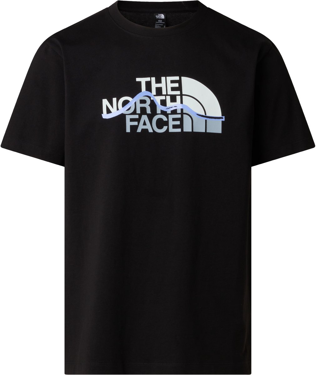 The North Face MOUNTAIN LINE REGULAR SHORT SLEEVE TEE Heren Outdoorshirt TNF Zwart