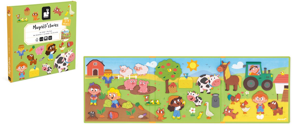 Janod - Magneti Stories - Boerderij – Educatieve magneetset — afbeelding 7